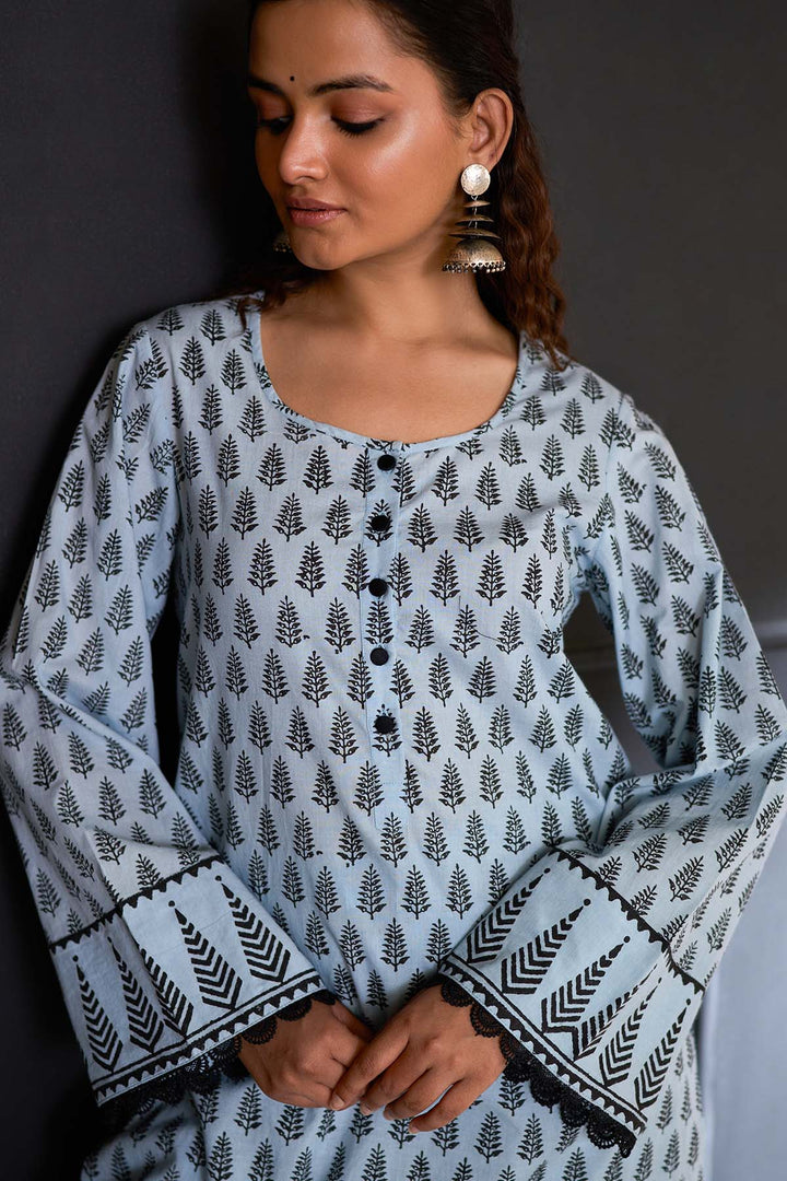 Siyahi blue co-ord set ( Set of 2 )