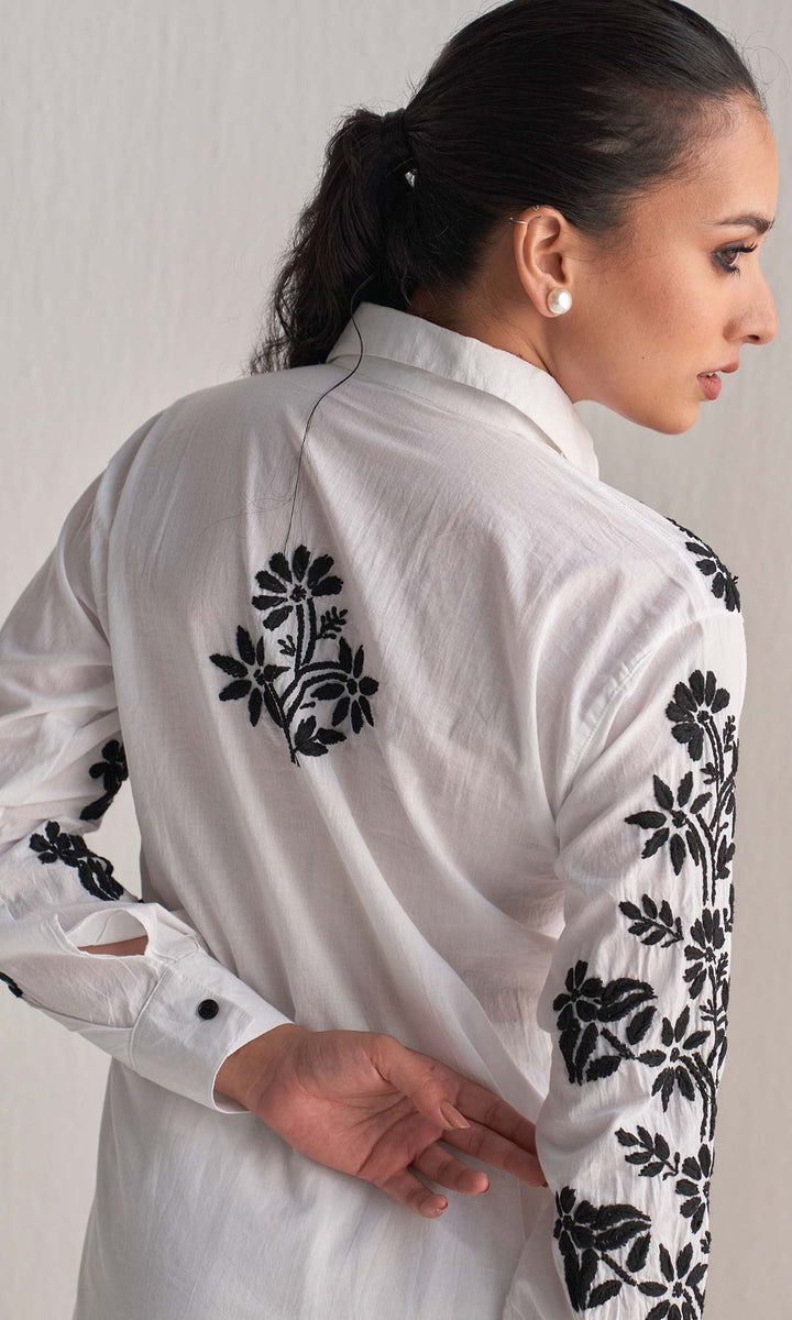 Handcrafted Chikankari White  Co-ord Set