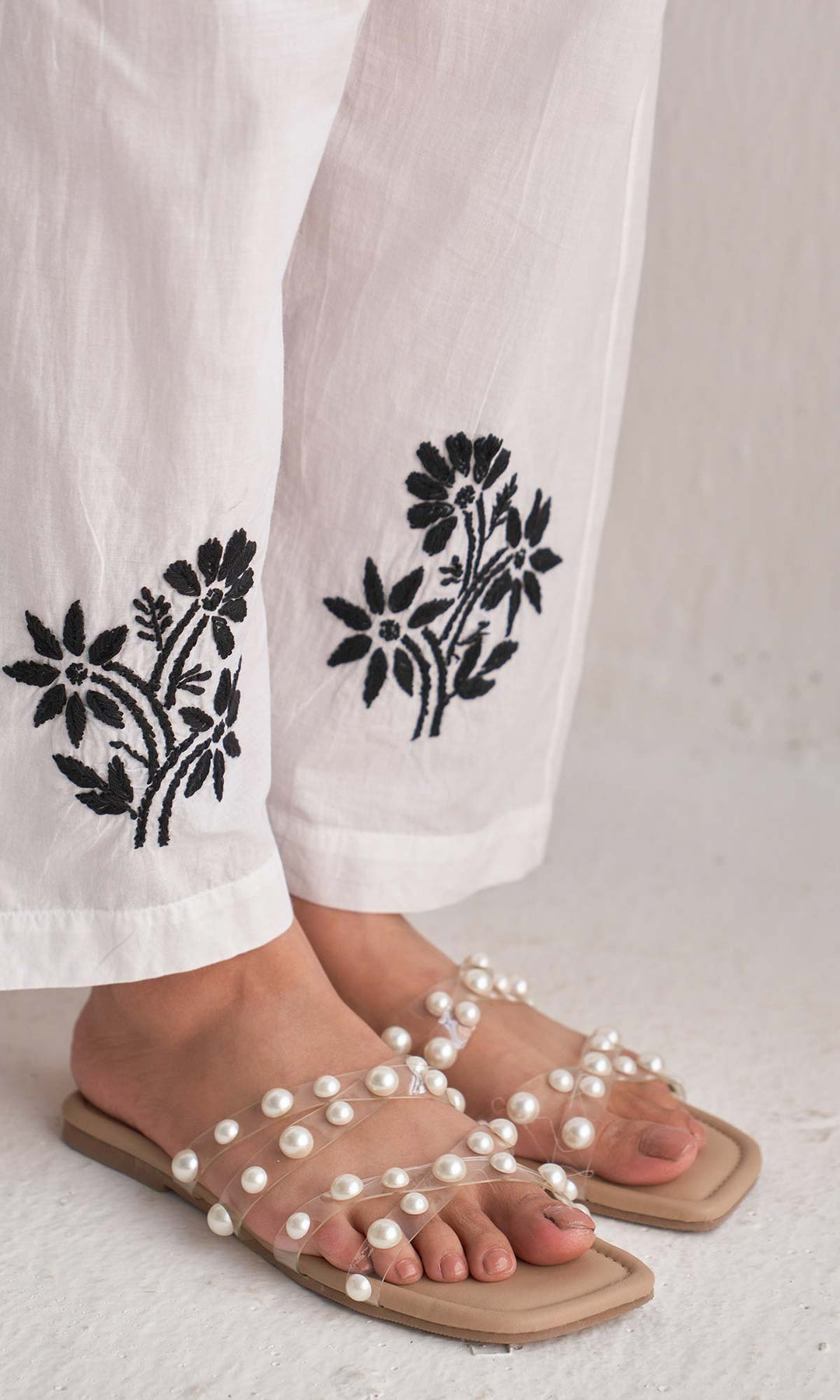 Handcrafted Chikankari White  Co-ord Set