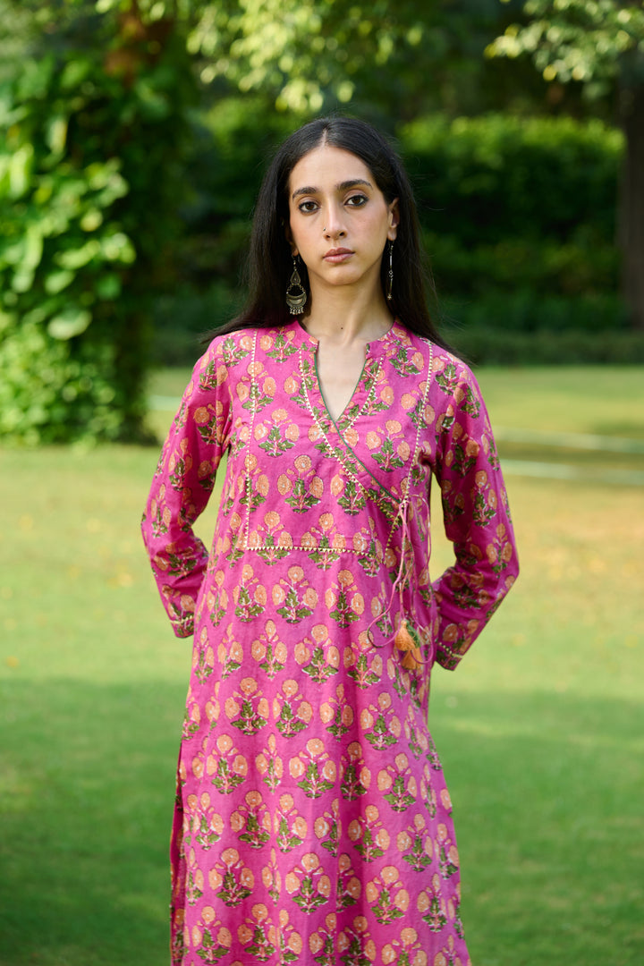 Boota Rani Mughal Angrakha Kurta Set ( Set Of 2)
