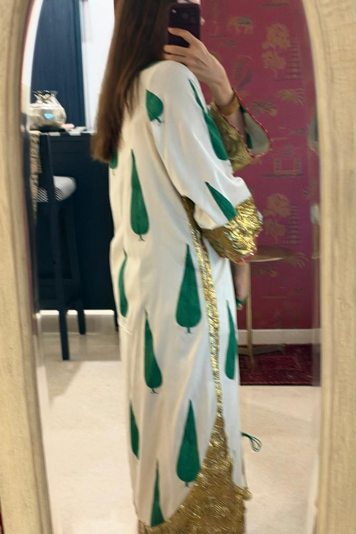 Boota ivory chinar gota kaftan