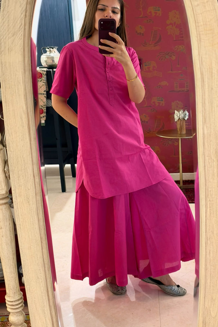 Boota gulaabo short shirt with kali pallazo and dupatta (Set of 3 )