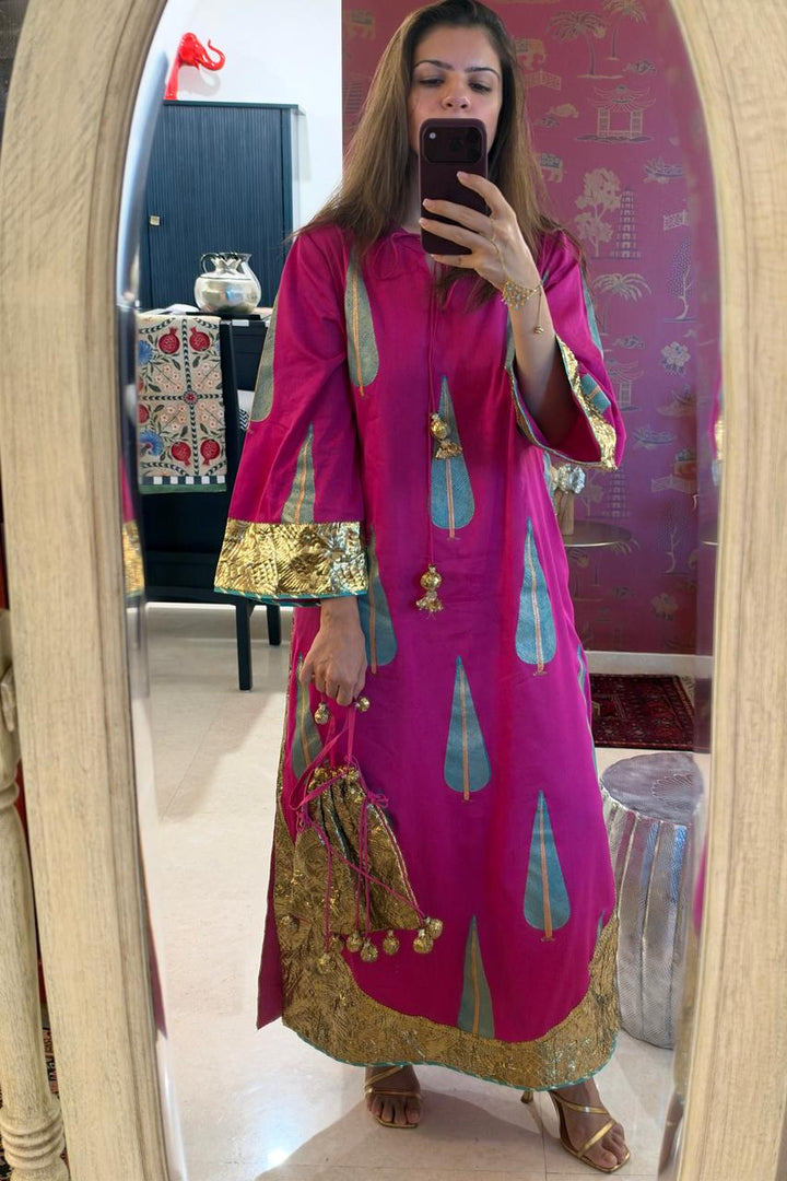 Boota Gulaabo chinar kaftan