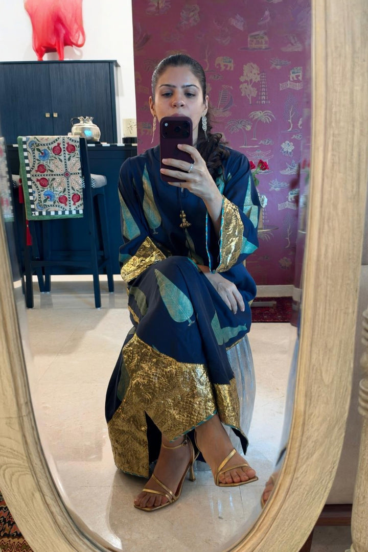 Boota Neela chinar kaftan
