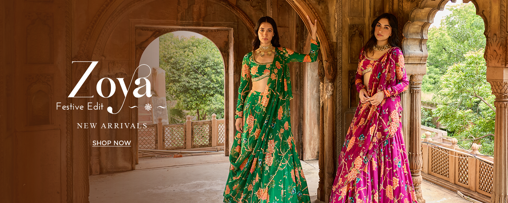 zoya festive edit new arrivals home page banner