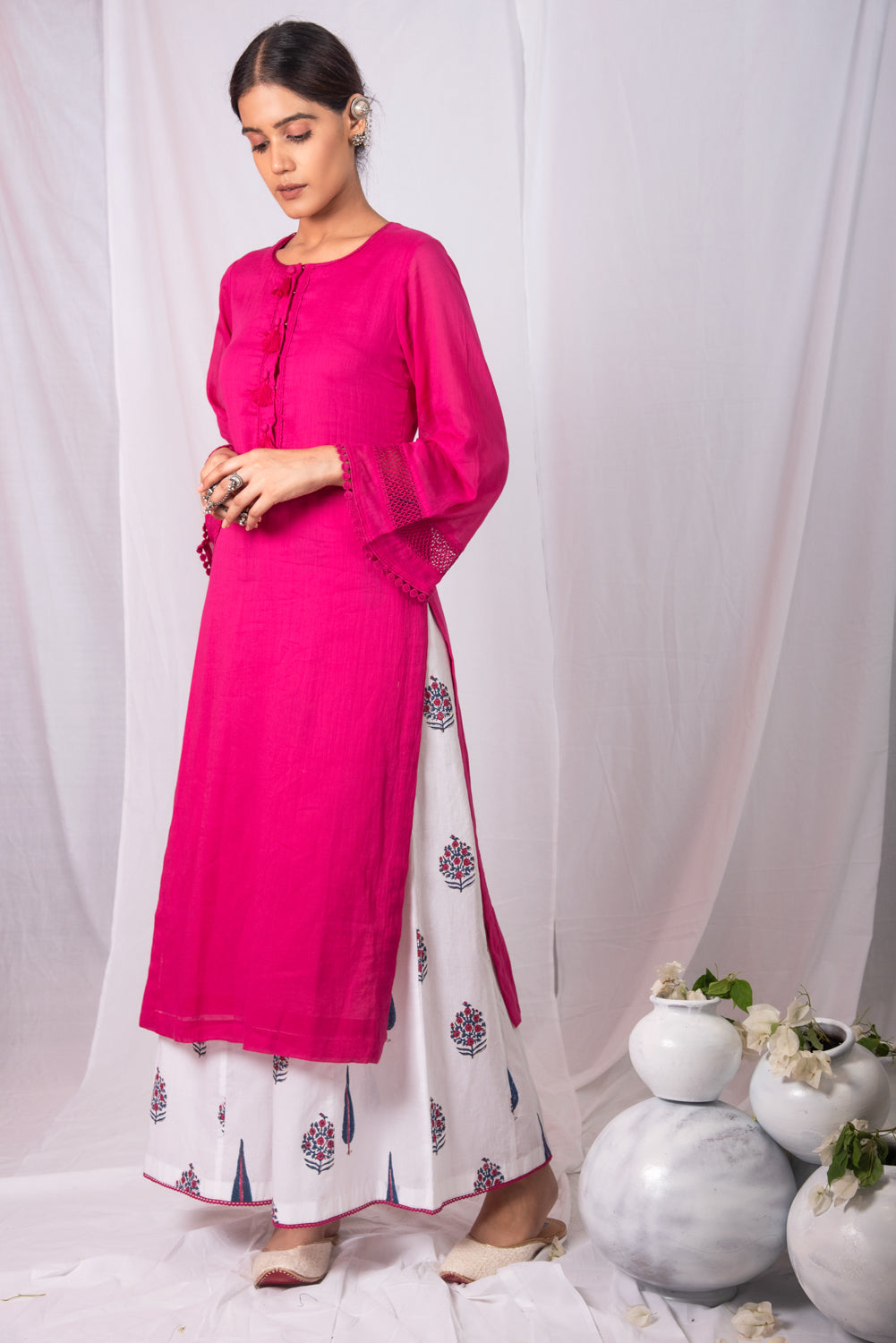 FIZA TASSLE KURTA & PALAZZO SET RANI