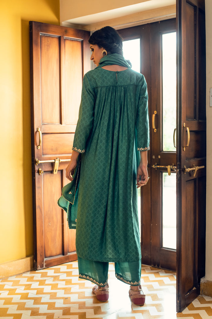 Ridhi Suri AAFREEN GREEN GOTA PATTI YOKE SET OF 3
