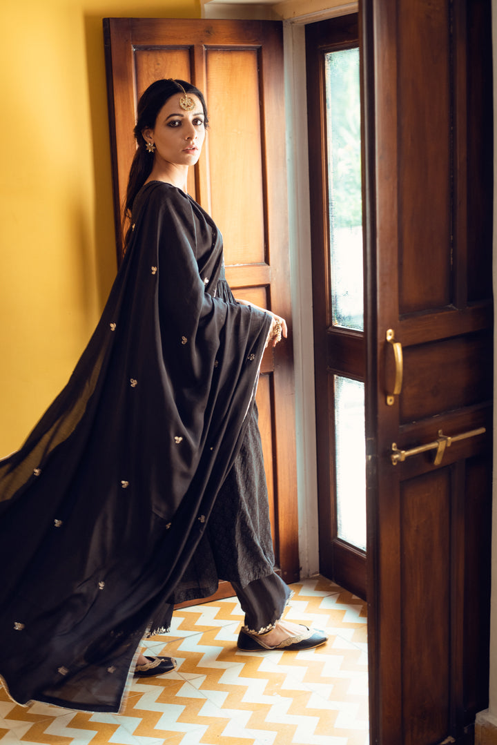 Ridhi Suri AAFREEN BLACK GOTA PATTI YOKE SET OF 3