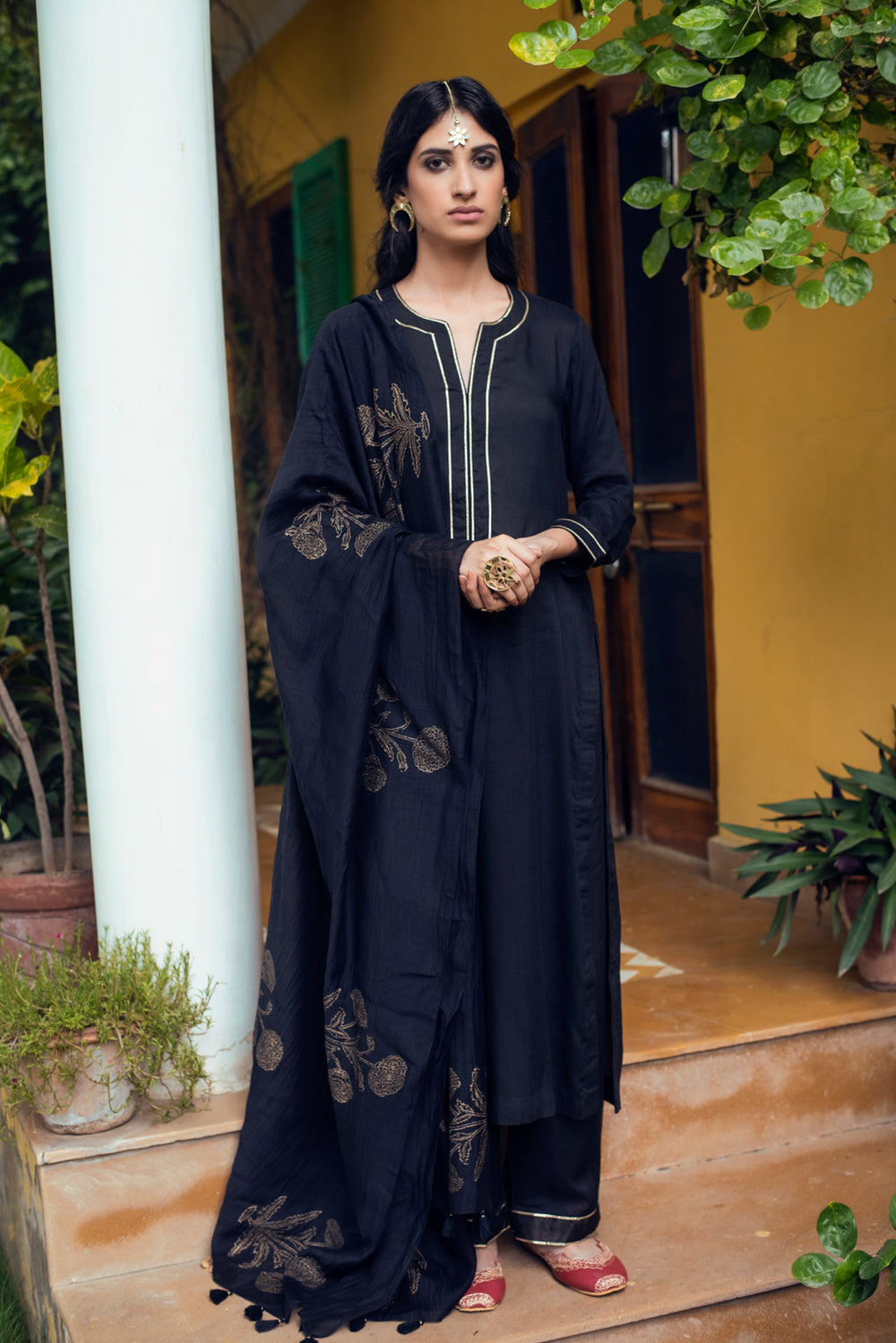 Ridhi Suri AAFREEN BLACK PALAZZO SUIT SET OF 3