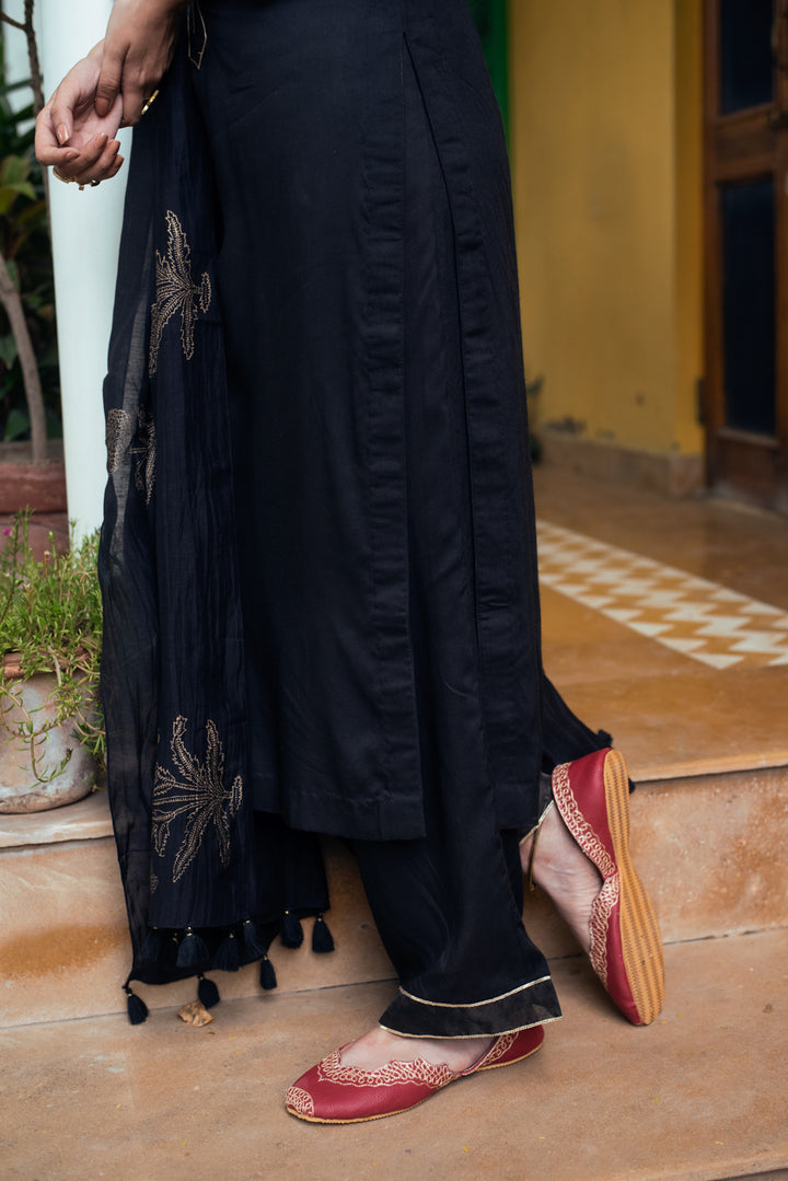 Ridhi Suri AAFREEN BLACK PALAZZO SUIT SET OF 3