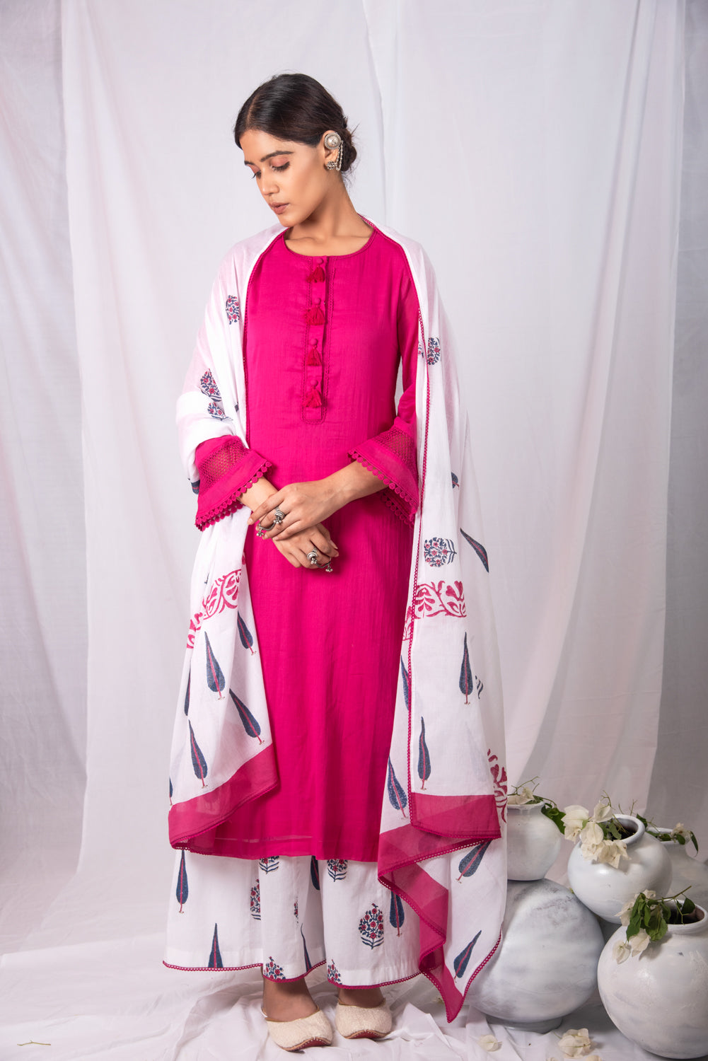 FIZA TASSLE KURTA & PALAZZO SET RANI