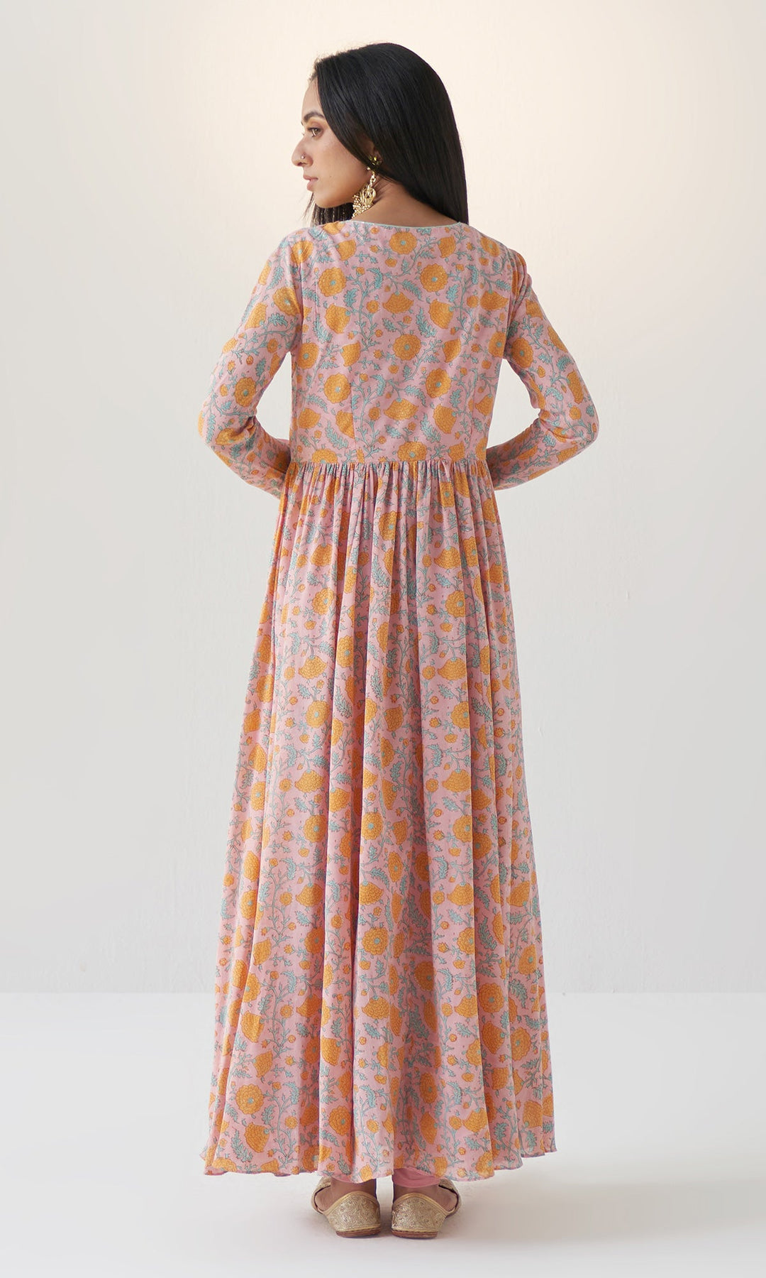 Noor Vol.2 Pink Anarkali Set- Set Of 3