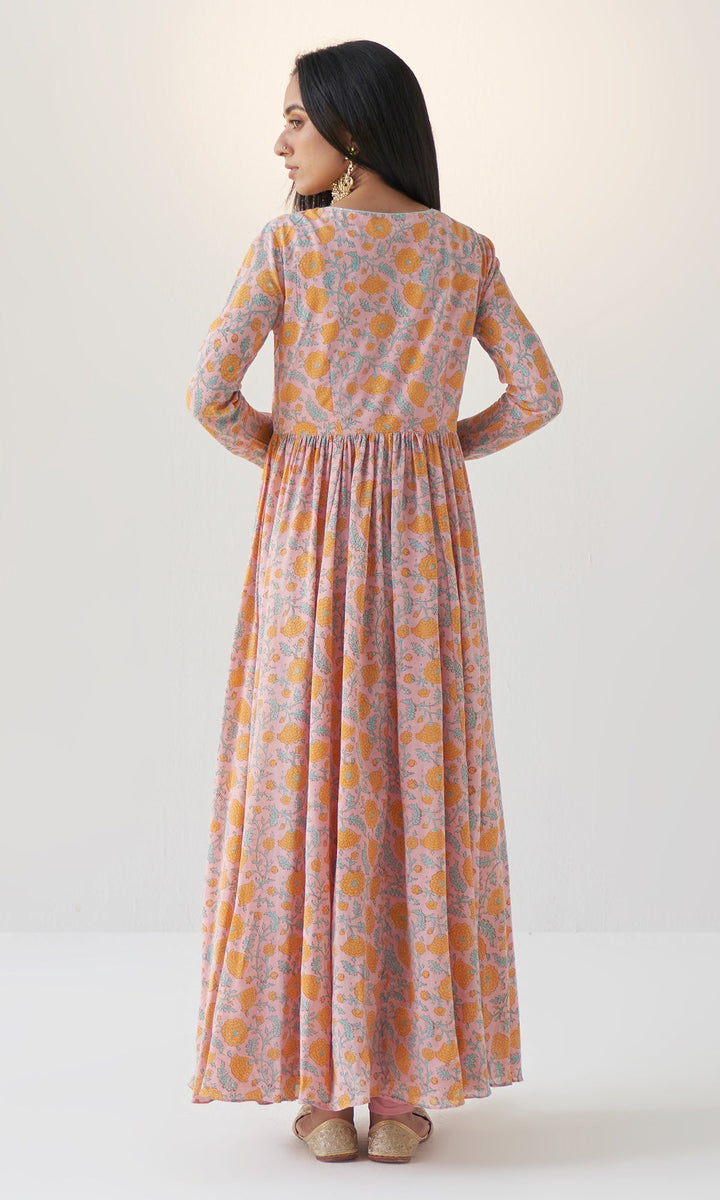 Noor Vol.2 Pink Anarkali Set- Set Of 3