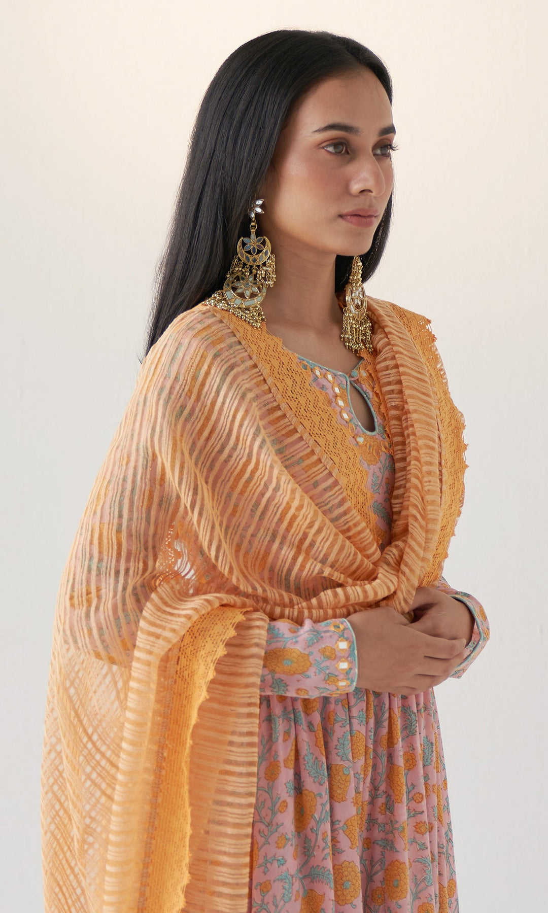 Noor Vol.2 Pink Anarkali Set- Set Of 3