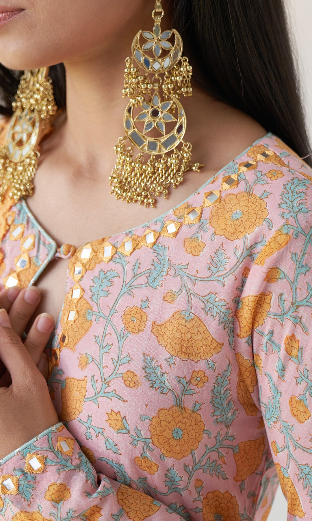 Noor Vol.2 Pink Anarkali Set- Set Of 3