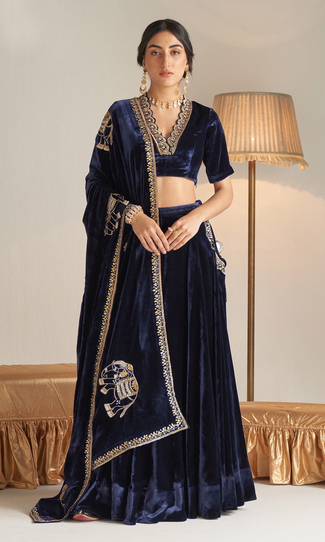 Velvet orders lehenga