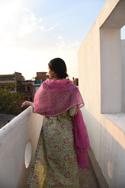 Floral Block Printed Suit Set - Set of 3